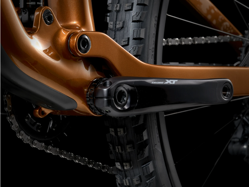 Trek Top Fuel 9.8 XT Full Suspension Mountain Bike 2023 in Pennyflake-9